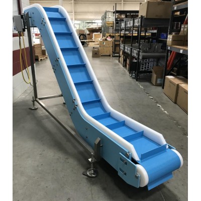 DLTE Inclined conveyor  Lifting Conveyor with baffles/ flights   bucket conveyor