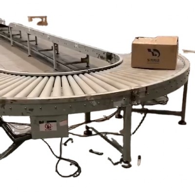 DLTE  circular rotary conveyor  system rubber belt and roller conveyor system