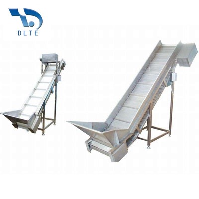 DLTE Lifting conveyor Incline  Conveyor with baffles/ flights  elevating conveyer for food nuts