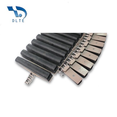 Series 1873D Steel Base Rubber Baffles Top Conyor Chain