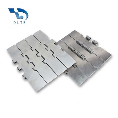 802 stainless steel straight run double hinged slat chain