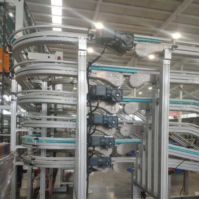 DLTE  Flexible Chain  Conveyor Bottle Delivering Cooling Conveyor System